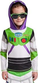 img 3 attached to 🚀 Disney Pixar Buzz Lightyear Hooded Rash Guard: The Ultimate Boys' Swimwear for Adventure!