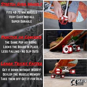 img 2 attached to 🛹 SKATERTRAINER: Enhance Skateboard Skills with Patented Wheel Accessories for Faster Learning of Ollies, Kickflips, and More