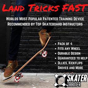 img 3 attached to 🛹 SKATERTRAINER: Enhance Skateboard Skills with Patented Wheel Accessories for Faster Learning of Ollies, Kickflips, and More