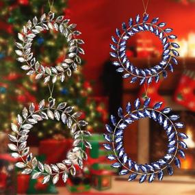 img 4 attached to Christmas Wreaths Holiday Crystal Cabinets