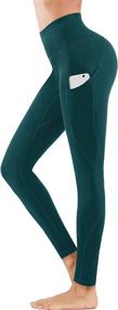 img 3 attached to High-Waisted Yoga Leggings by Lingswallow - Tummy Control, 4-Way Stretch with Pockets for Workout, Running, and Yoga