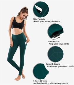 img 1 attached to High-Waisted Yoga Leggings by Lingswallow - Tummy Control, 4-Way Stretch with Pockets for Workout, Running, and Yoga