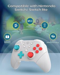 img 3 attached to 🎮 OLCLSS Wireless Switch Pro Controller for Nintendo Switch/Switch Lite - 620mAh Battery, Gyro Axis, Turbo, NFC Amiibo Function, Dual Vibration