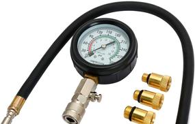 img 1 attached to 🔧 DASBET Petrol Gas Engine Cylinder Compression Tester Kit with 0-300 PSI 3" Gauge, O Ring, and Auto Tools