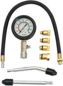 img 2 attached to 🔧 DASBET Petrol Gas Engine Cylinder Compression Tester Kit with 0-300 PSI 3" Gauge, O Ring, and Auto Tools