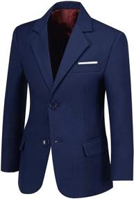 img 3 attached to 👔 Plsily Boys Blazer: Stylish Formal Dress Wedding Boy Jacket Suits