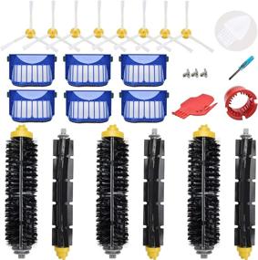 img 4 attached to 🧹 LOVECO Replacement Parts Kit for iRobot Roomba 675 645 655 671 677 Robotics - 6 Filters, 8 Side Brushes, 3 Bristle and Flexible Beater Brushes