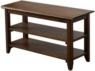 tinytimes 3-tier wood shoe bench organizer, heavy duty shoe rack shelf, ideal for entryway, living room, holds up to 550 lbs, dark brown - brown, 24 logo