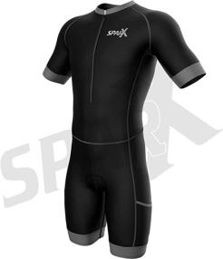 img 3 attached to 🏊 Sparx Men's Trisuit Competitor Short Sleeve Aero Triathlon Suit