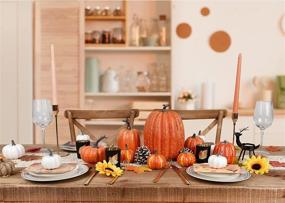 img 1 attached to 🎃 Artificial Pumpkin Home Decoration Sets (7Pcs), Thanksgiving and Fall Halloween Decor, Artificial Vegetables Pumpkin for Home Decor