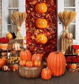 img 3 attached to 🎃 Artificial Pumpkin Home Decoration Sets (7Pcs), Thanksgiving and Fall Halloween Decor, Artificial Vegetables Pumpkin for Home Decor