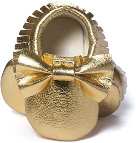 img 2 attached to BENHERO Soft Soled Tassel Bowknots Crib Infant Toddler Prewalker Moccasins Shoes for Newborn Baby Boys and Girls