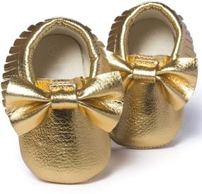 img 4 attached to BENHERO Soft Soled Tassel Bowknots Crib Infant Toddler Prewalker Moccasins Shoes for Newborn Baby Boys and Girls