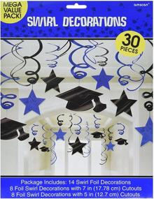 img 1 attached to 🎉 AMSCAN Way to Go Grad! Graduation Party Stars & Swirls Ceiling Decoration Set - 30 Pieces, One Size, Multicolor