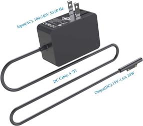 img 1 attached to 🔌 24W 15V 1.6A Charger Adapter for Surface Go/Go 2, Surface Pro 4 Core m3, Surface Pro 3 Core m3, Surface Pro 2017 Core m3, Surface Laptop Core m3 - Includes Travel Case