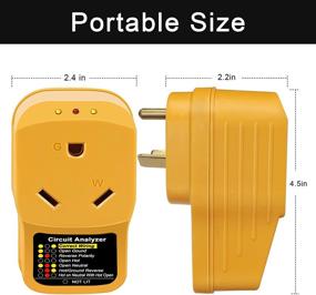 img 1 attached to 🔌 Rapify RV Surge Protector 30 Amp: Circuit Analyzer, 1050J Male to Female Adapter, LED Indicator, Yellow - Ultimate Camper Accessory for Protecting Electrical Appliances