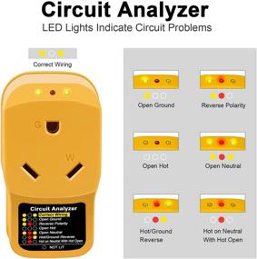 img 3 attached to 🔌 Rapify RV Surge Protector 30 Amp: Circuit Analyzer, 1050J Male to Female Adapter, LED Indicator, Yellow - Ultimate Camper Accessory for Protecting Electrical Appliances