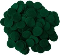 🟢 150pc pack of dark green craft felt circles - playfully ever after logo