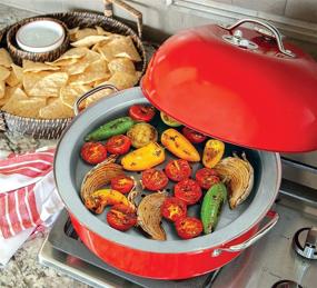 img 2 attached to Nordic Ware Stovetop Kettle Smoker: A Red One-of-a-kind Cooking Essential