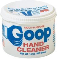 goop hand cleaner and laundry stain lifter remover (2-pack), 14 oz each, waterless, 🧼 non-toxic, biodegradable formula - effective for grease, grass stains, tar, blood, paint, dirt, and mud removal logo
