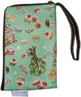 🍭 candy pattern turquoise women universal phone wristlet wallet pouch for iphone 11, 12 pro max, samsung s21 and more logo