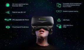 img 2 attached to Пансонит VR-шлем [Новая версия] с пультом дистанционного управления - 3D очки для VR-игр и 3D-фильмов, система ухода за глазами - совместимо с iPhone и Android