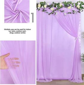 img 2 attached to 🎀 Light Purple Tulle Backdrop Curtain - 5ftx7ft - Perfect for Bridal Showers, Parties, Weddings, Photography, and Decorations