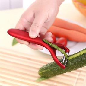 img 3 attached to Premium Stainless Steel Y-Shaped Swivel Vegetable Peeler for Kitchen - Ideal for Potatoes, Carrots, Fruits - Ergonomic Non-Slip Handle, Sharp Blade for Effortless Peeling - Durable, Good Grip