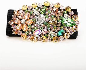 img 3 attached to 💎 Dorchid Multicolor Rhinestone Nightingale Women's Accessories with Heavy Embellishment