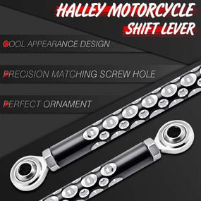 img 1 attached to KATUR Motorcycle CNC Gear Shift Lever: Black Billet Aluminum for Harley Softail Dyna Touring Electra Road King Street Glide 1980-2018