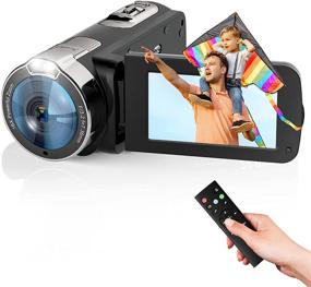 img 4 attached to 📷 2021 Upgraded Video Camera Camcorder: 1080P FHD, 16X Zoom, Touch Screen, Remote Control and Battery included for Vlogging