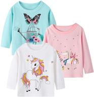 🦄 unicorn christmas graphic crewneck girls' t-shirts in tops, tees & blouses logo