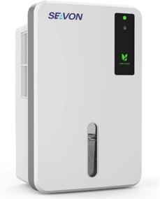 img 4 attached to 🌬️ SEAVON Dehumidifiers for Home: Powerful, Quiet 2800 Cubic Feet (269 sq. ft) Dehumidifiers with 1500ml Capacity - Perfect for Basements, Bathrooms, Bedrooms, RVs, Wardrobes - Auto Shut Off Included