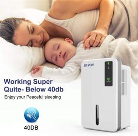 img 3 attached to 🌬️ SEAVON Dehumidifiers for Home: Powerful, Quiet 2800 Cubic Feet (269 sq. ft) Dehumidifiers with 1500ml Capacity - Perfect for Basements, Bathrooms, Bedrooms, RVs, Wardrobes - Auto Shut Off Included