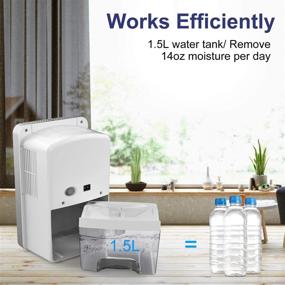 img 2 attached to 🌬️ SEAVON Dehumidifiers for Home: Powerful, Quiet 2800 Cubic Feet (269 sq. ft) Dehumidifiers with 1500ml Capacity - Perfect for Basements, Bathrooms, Bedrooms, RVs, Wardrobes - Auto Shut Off Included