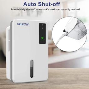 img 1 attached to 🌬️ SEAVON Dehumidifiers for Home: Powerful, Quiet 2800 Cubic Feet (269 sq. ft) Dehumidifiers with 1500ml Capacity - Perfect for Basements, Bathrooms, Bedrooms, RVs, Wardrobes - Auto Shut Off Included