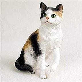img 1 attached to Elegant Calico Cat Figurine: A Purrfect Addition to Your Decor