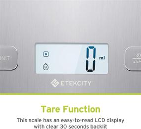 img 2 attached to 🍽️ Etekcity Food Kitchen Scale - Digital Grams and Ounces for Weight Loss, Baking, Cooking, Keto, and Meal Prep - Large Size - Silver Stainless Steel