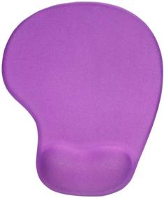 img 4 attached to Ergonomic Gaming Mouse Pad with Gel Wrist Support - Office Desktop Mat for Laptop Computer - Non-Slip Silicone Base - Special-Textured Surface - Purple (06-1)