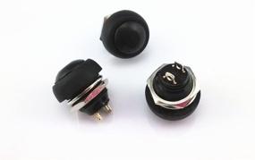 img 1 attached to 🔘 Yueton Pack of 10 Color Black Flush Mount Momentary On Off Reset Push Button Switch Round Toggle Switch for Car Boat: Enhanced Control and Versatility