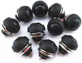 img 3 attached to 🔘 Yueton Pack of 10 Color Black Flush Mount Momentary On Off Reset Push Button Switch Round Toggle Switch for Car Boat: Enhanced Control and Versatility