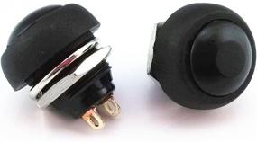 img 2 attached to 🔘 Yueton Pack of 10 Color Black Flush Mount Momentary On Off Reset Push Button Switch Round Toggle Switch for Car Boat: Enhanced Control and Versatility