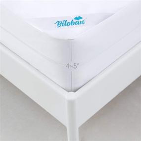 img 2 attached to 🛏️ Biloban Low Profile Box Spring Encasement Twin Size: 4-5.5 Inches Depth, Dustproof & Waterproof Mattress Protector Cover - 6 Sides Wrapping Zipper Enclosure