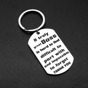 img 3 attached to 👋 Optimized Boss Appreciation Keychain for Colleague Friends: Goodbye, Farewell, Thank You, Retirement, Leaving Gift for Men and Women Coworkers - Truly Great Boss Is Hard To Find. Perfect for Christmas!