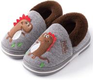 🧦 cozy and safe: knitted slippers bedroom booties - anti-slip boys' shoes and slippers logo