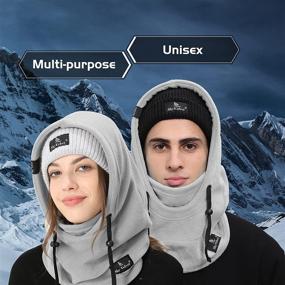 img 3 attached to Velvet Cold Weather Fleece Balaclava Ski Mask - Wind-Resistant Winter Face Mask for Men and Women, Ideal for Shy Individuals