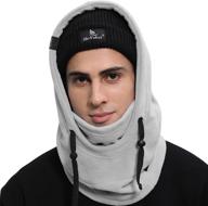 velvet cold weather fleece balaclava ski mask - wind-resistant winter face mask for men and women, ideal for shy individuals логотип