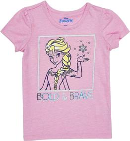 img 4 attached to ❄️ Disney Girls' Frozen Graphic Bold & Brave Tee