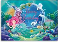 🏻 seasonwood 7x5ft little mermaid birthday party backdrop photography | girl kids baby bday background | the mermaid underwater princess | ocean cake table banner decorations | photo booth supplies logo