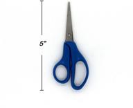 emraw 5 pointed tip school scissors: comfort grip, sharp blades for paper & fabric - pack of 6 logo